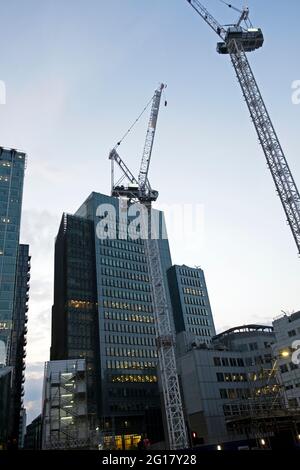 Ropemaker Place Bürogebäude Wolkenkratzer Außenansicht von der Eldon Street in der Finsbury Moorgate Gegend der City of London EC2 England UK KATHY DEWITT Stockfoto