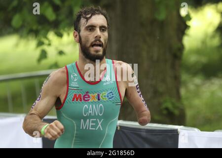 Leeds, Großbritannien. Juni 2021. Cano aus Mexiko während der AJ Bell 2021 World Triathlon para Series im Roundhay Park, Leeds. Kredit: SPP Sport Pressefoto. /Alamy Live News Stockfoto