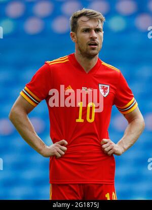 Cardiff, Wales, 5. Juni 2021. Aaron Ramsey aus Wales während des Internationalen Fußballfreundschaftsspiel im Cardiff City Stadium, Cardiff. Bildnachweis sollte lauten: Darren Staples / Sportimage Stockfoto