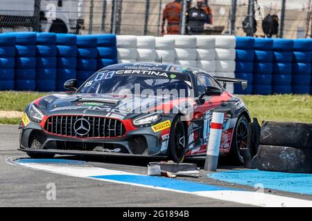 15 CAMPBELL Christopher (FRA), IBANEZ Lluc (ESP), NM Racing Team, Mercedes-AMG GT4, Action beim 3. Lauf des Championnat de France FFSA GT - GT4 France 2021, vom 4. Bis 6. Juni 2021 auf dem Circuit d'Albi, Albi, Frankreich - Foto Marc de Mattia / DPPI Stockfoto