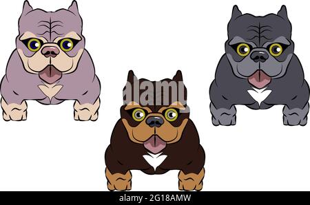 Comix Bully (American Bully) Illustration Stockfoto