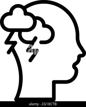 Brainstorming-Symbol. Skizzieren Sie das Vektorsymbol für das Web-Design auf weißem Hintergrund Stock Vektor