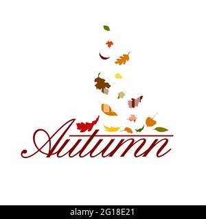 Abstraktion der Herbstblätter. Hintergrund aus Herbstblättern. Vektorgrafik Stock Vektor