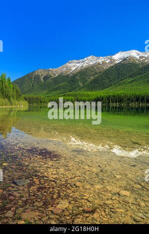 clearwater See unterhalb der Schwanenkette im Lolo National Forest in der Nähe von condon, montana Stockfoto