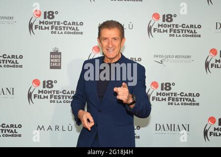 Montecarlo Fil Festival – Galadiner im Yachting Club. Auf dem Foto: Ezio Greggio Stockfoto