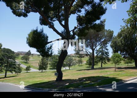 Newhall, California, USA 4. Juni 2021 EIN allgemeiner Blick auf die Atmosphäre des Eternal Valley Memorial Park am 4. Juni 2021 auf dem 23287 Sierra Highway in Newhall, Kalifornien, USA. Foto von Barry King/Alamy Stockfoto Stockfoto