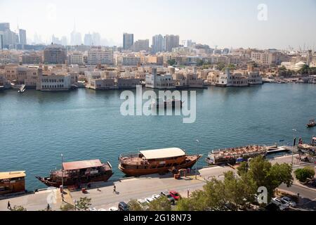 The Creek, Deira, früh am Morgen. Dubai, VAE, 13.12.2018 Stockfoto