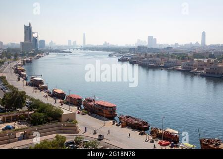 The Creek, Deira, früh am Morgen. Dubai, VAE, 13.12.2018 Stockfoto