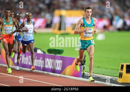 Patrick Tiernan (Australien). 5000 Meter Männer Finale. IAAF World Championships London 2017 Stockfoto