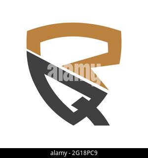 QR, RQ, Q und R Abstraktes Initialmonogramm Buchstaben Alphabet Logo Design Stock Vektor