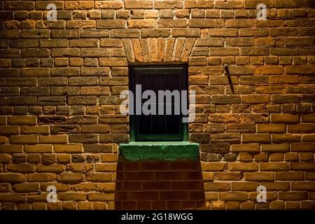 Nacht im Toronto Distillery District Stockfoto