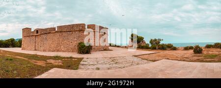 Festung Sant Jordi De Alfama In Ametlla De Mar, Spanien Stockfoto