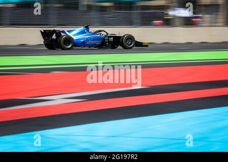 04 Drugovich Feliste (BRA), UNI-Virtuosi Racing, Dallara F2, Aktion während des 3. Laufs der FIA Formel-2-Meisterschaft 2021 vom 04. Bis 06. Juni 2021 auf dem Baku City Circuit, in Baku, Aserbaidschan - Foto Antonin Vincent / DPPI Stockfoto