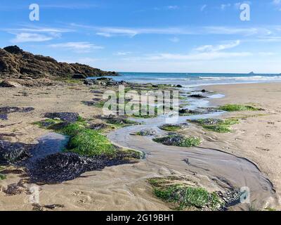 East Portholland Beach, Cornwall Stockfoto