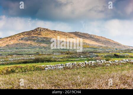 Zennor Hill in West Penwith in Cornwall. Stockfoto