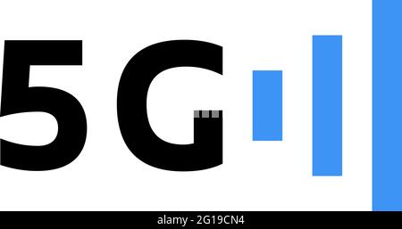 5g-Funklogo wie Telekommunikation Stock Vektor