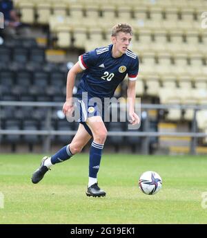 Dumbarton, Schottland .UK 5. Juni 21 Freundschaftliches Spiel.Schottland U-21 V Nordirland U-21 C&G Systems Stadium, Dumbarton. Scotland U-21 Tom Clayton (liverpool) Quelle: eric mccowat/Alamy Live News Stockfoto