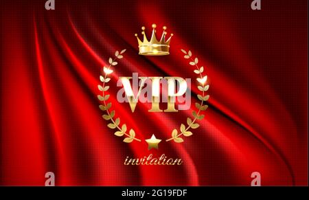 VIP-eleganter Hintergrund mit roten Vorhängen Stock Vektor