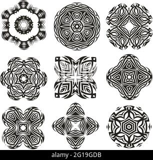 Kalligraphische Zierelemente für gestalterische Aufgaben Stock Vektor