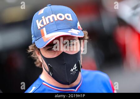 Baku, Aserbaidschan. Juni 2021. Fernando Alonso (ESP) Alpine F1 Team. Quelle: James Moy/Alamy Live News Stockfoto