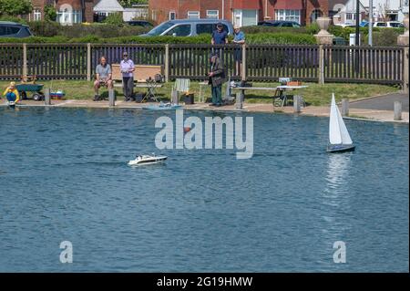 Mitglieder des Great Yarmouth Bootsklubs an den Waterways Stockfoto