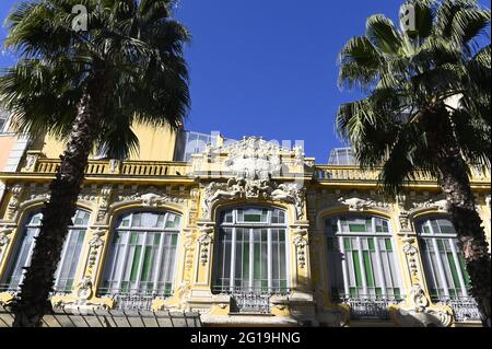 Ein Belle Époque Stadthaus in Cannet-sur-Mer, Frankreich Stockfoto