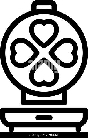 Vektor-Waffeleisen-Symbol. Skizzieren Küche Waffeleisen Logo für Web-Design isoliert auf weißem Hintergrund Stock Vektor