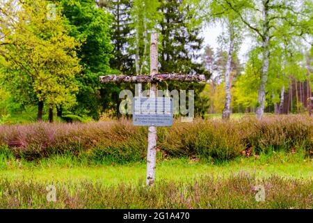 Sowjetischer Friedhof für Häftlinge aus dem Konzentrationslager Stockfoto