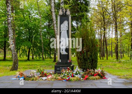 Sowjetischer Friedhof für Häftlinge aus dem Konzentrationslager Stockfoto