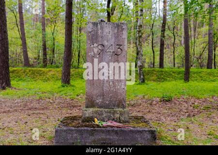 Sowjetischer Friedhof für Häftlinge aus dem Konzentrationslager Stockfoto