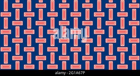 Nahtloses Muster mit geometrischen Motiven in 3 Farben Stockfoto