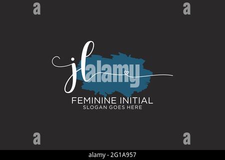 JL Beauty Monogramm und elegantes Logo Design Handschrift Logo der ersten Unterschrift, Hochzeit, Mode, Blumen und botanischen mit kreativen Vorlage. Stock Vektor