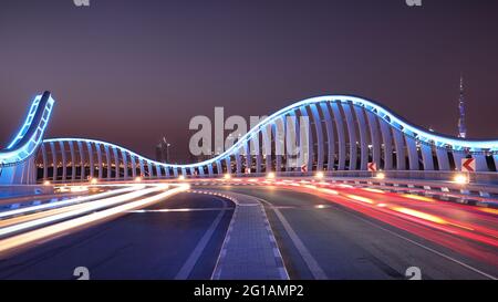 Meydan-Brücke in Dubai, VAE Stockfoto