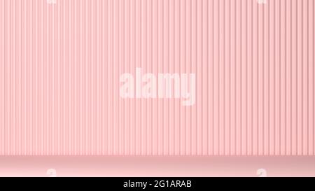 Abstrakt gewellte Wand und Boden leeren Raum Hintergrund. 3D Abbildung Stockfoto