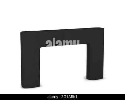 Leeres Event Arch Mockup. 3d-Illustration isoliert auf weißem Hintergrund. Eingang zum Messeeingang Stockfoto