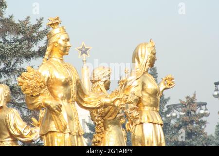 Brunnen der Völkerfreundschaft, WDNKh, Moskau, Russland Stockfoto