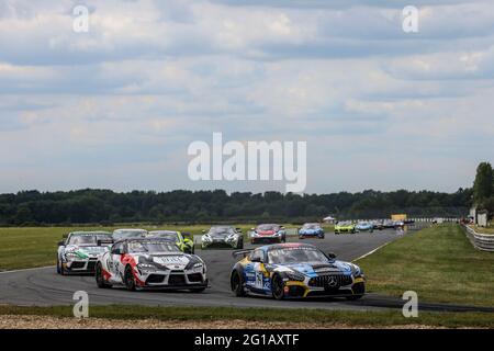 74 JOULIE Enzo (FRA), BAUD Sébastien (FRA), CD Sport, Mercedes-AMG GT4, Aktion beim 3. Lauf des Championnat de France FFSA GT - GT4 France 2021, vom 4. Bis 6. Juni 2021 auf dem Circuit d'Albi, Albi, Frankreich - Foto Marc de Mattia / DPPI Stockfoto