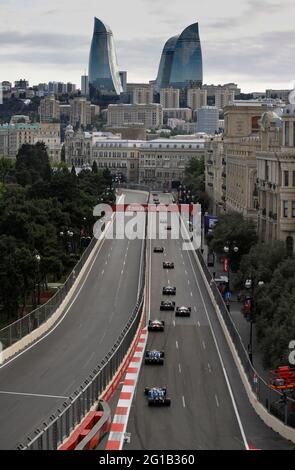 Baku, Aserbaidschan. Juni 2021. Aktion während des Formel 1 Großen Preises von Aserbaidschan 2021 vom 04. Bis 06. Juni 2021 auf dem Baku City Circuit, in Baku, Aserbaidschan - Foto DPPI Stockfoto