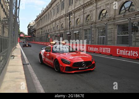 Baku, Aserbaidschan. Juni 2021. Safety Car während des Formel 1 Großen Preises von Aserbaidschan 2021 vom 04. Bis 06. Juni 2021 auf dem Baku City Circuit, in Baku, Aserbaidschan - Foto DPPI Stockfoto