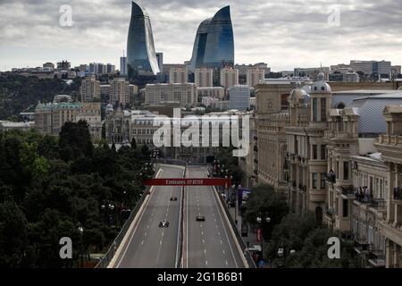 Baku, Aserbaidschan. Juni 2021. Aktion während des Formel 1 Großen Preises von Aserbaidschan 2021 vom 04. Bis 06. Juni 2021 auf dem Baku City Circuit, in Baku, Aserbaidschan - Foto DPPI Stockfoto