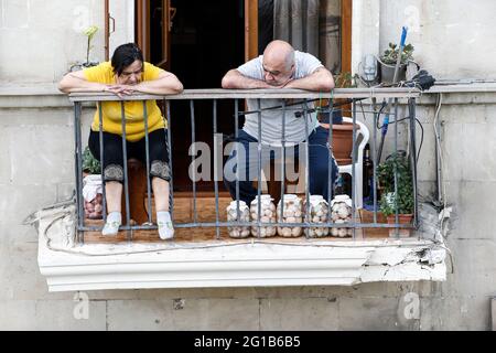 Baku, Aserbaidschan. Juni 2021. Fans, F1 Grand Prix von Aserbaidschan auf dem Baku City Circuit am 6. Juni 2021 in Baku, Aserbaidschan. (Foto von HOCH ZWEI) Quelle: dpa/Alamy Live News Stockfoto