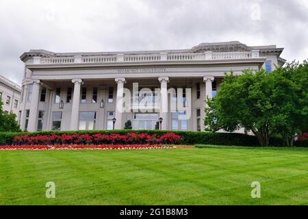 Nashville, Tennessee, USA. Freeman Hall auf dem Campus der Belmont University. Freeman Hall ist das Büro für die Hochschulzulassung an der Schule. Stockfoto
