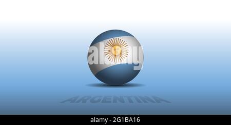 Argentinien Unabhängigkeitstag Vorlage Design mit Argentinien Ball Flagge. Gute Vorlage für Argentinien National Day Design. Stock Vektor