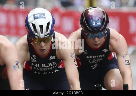 Leeds, Großbritannien. Juni 2021. Leah Learmonth in Aktion während der AJ Bell 2021 World Triathlon Series im Roundhay Park, Leeds. Kredit: SPP Sport Pressefoto. /Alamy Live News Stockfoto