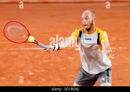 Paris, Frankreich. Juni 2021. Tim Puetz aus Deutschland beim French Open Grand Slam Tennisturnier 2021 in Roland Garros, Paris, Frankreich. Frank Molter/Alamy Live Nachrichten Stockfoto
