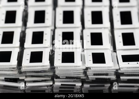 Fotofilm-Dias, Archivspeicher der Bildbibliothek Stockfoto
