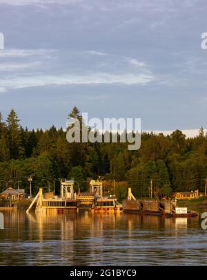 BC Ferries Quathiaski Cove (Quadra Island) Terminal, Quadra Island, BC, Kanada Stockfoto