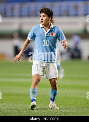 Fukuoka, Japan. Juni 2021. Ritsu Doan (JPN) Fußball: Internationales Freundschaftsspiel zwischen Japan 6-0 Ghana im Best Denki Stadium in Fukuoka, Japan. Quelle: AFLO/Alamy Live News Stockfoto