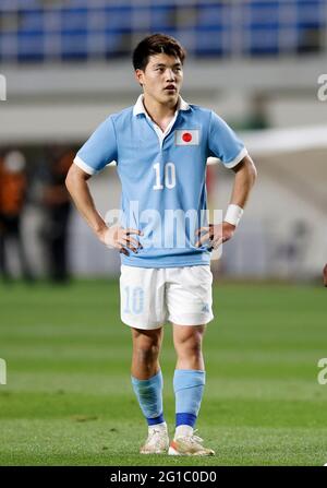 Fukuoka, Japan. Juni 2021. Ritsu Doan (JPN) Fußball: Internationales Freundschaftsspiel zwischen Japan 6-0 Ghana im Best Denki Stadium in Fukuoka, Japan. Quelle: AFLO/Alamy Live News Stockfoto