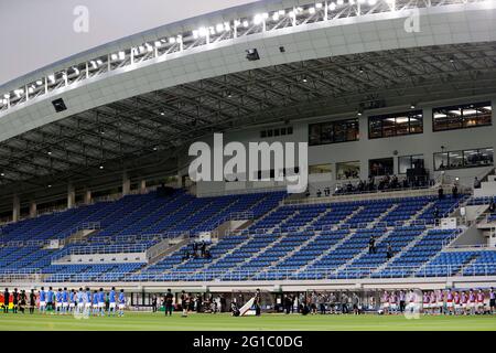 Fukuoka, Japan. 5. Juni, 2021., Gesamtansicht Fußball/Fußball : Internationales Freundschaftsspiel zwischen Japan 6-0 Ghana im Best Denki Stadium in Fukuoka, Japan . Quelle: AFLO/Alamy Live News Stockfoto